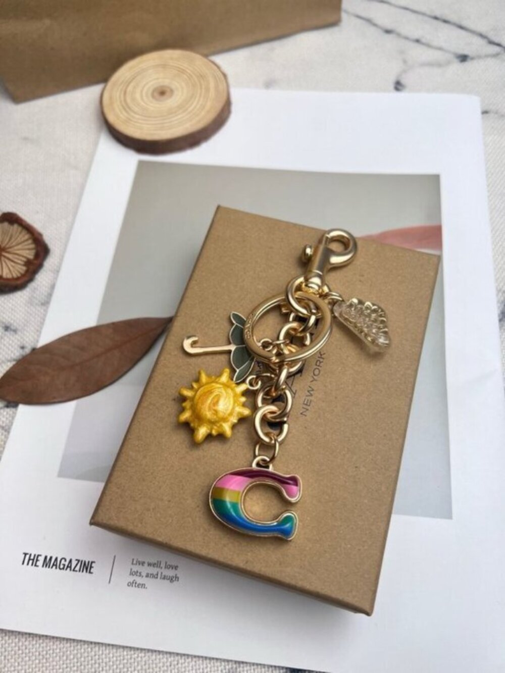 Rainbow Charm Keychain Bag Charm - Cloud, Sun and Umbrella - Picture 3 of 8